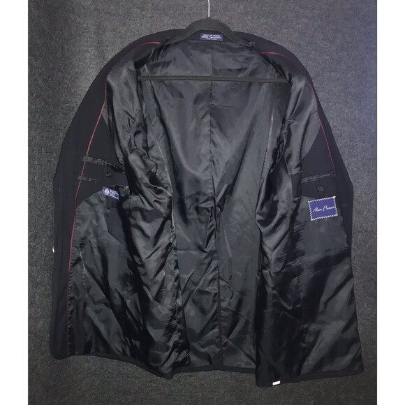 Alan Flusser Navy Blue or Black Sport Virgin Wool Blazer Jacket Gold Buttons 44R - Picture 2 of 15